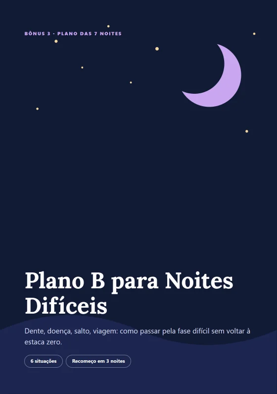 Bônus: Plano B para Noites Difíceis
